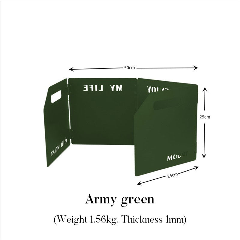 Outdoor stove enclosure wind shield camping wind shield shielding plate cassette stove folding gas stove stove wind shield - Korvel