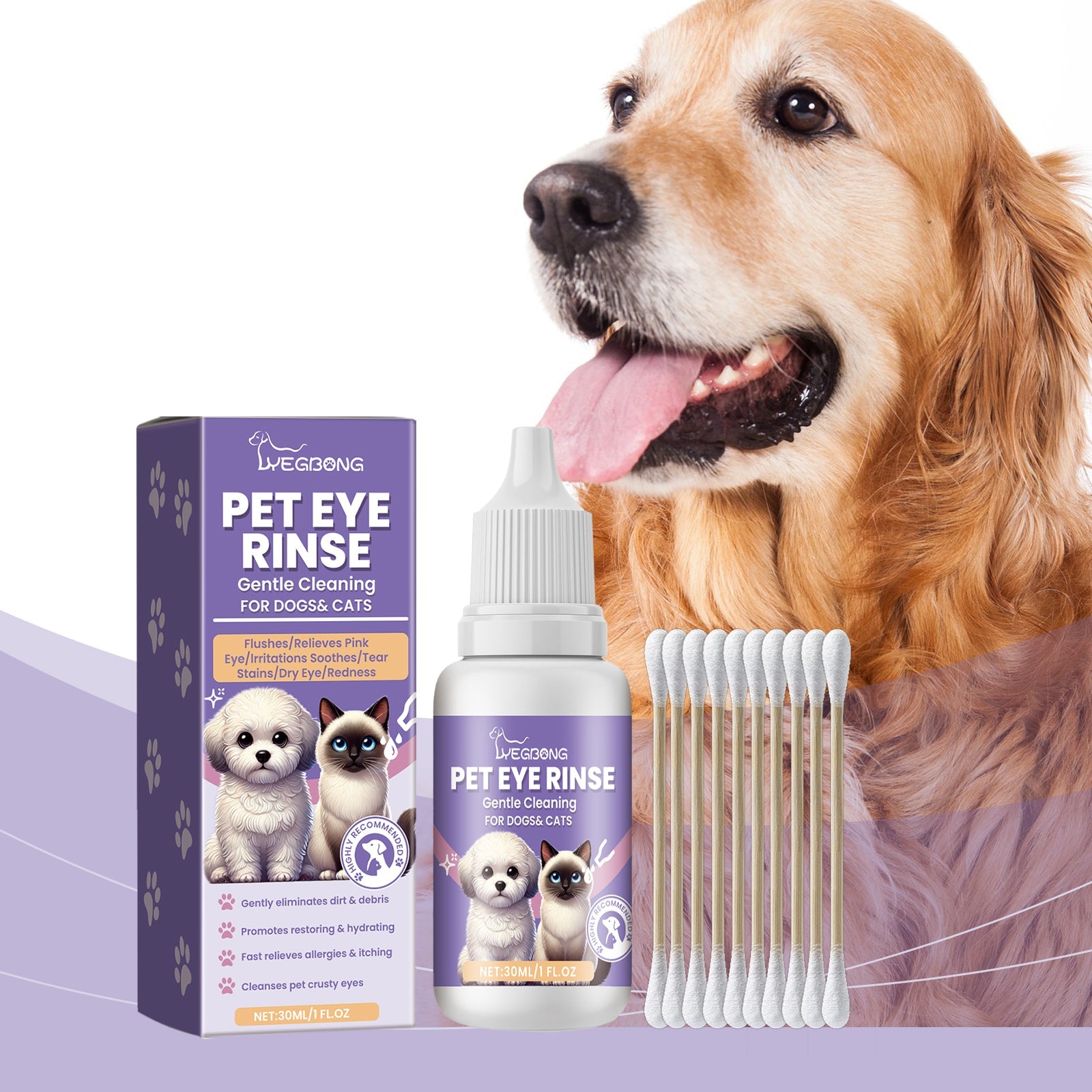 Gentle Eye Wash For Pets Gently Cleans The Eye Dirt Of Pet Cats And Dogs - Korvel