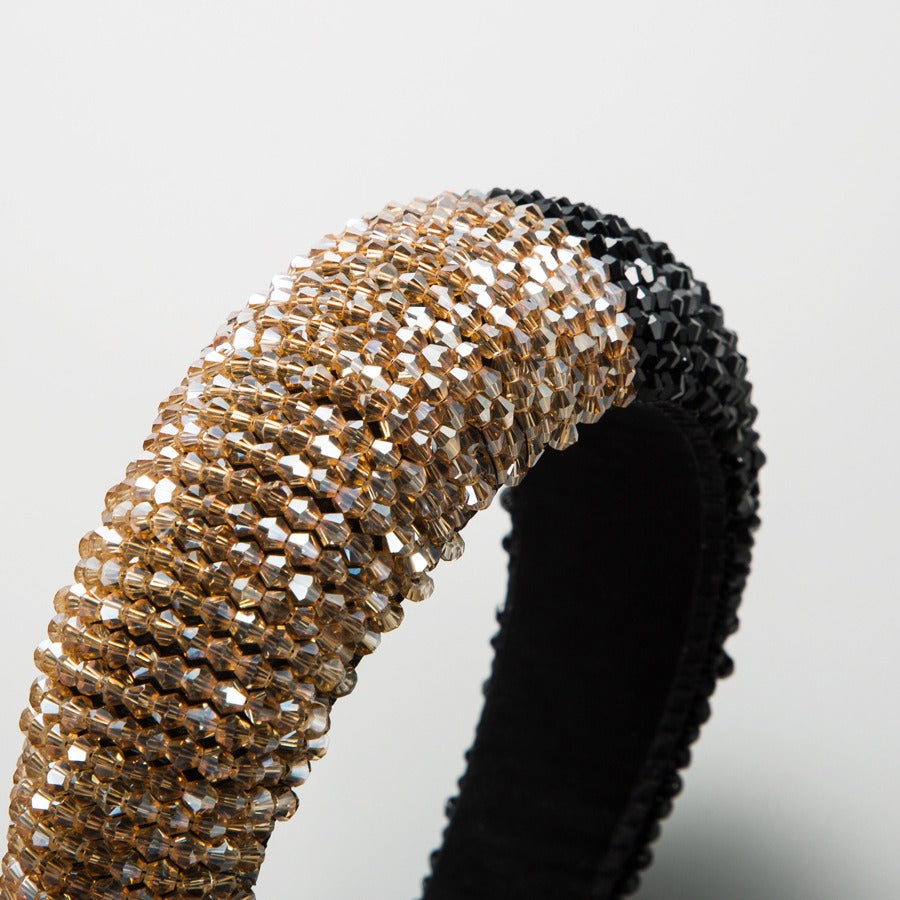 Luxury Crystal Hairband Women Hair Accessories Jewelry Baroque Padded Head Band Rhinestone Headband - Korvel