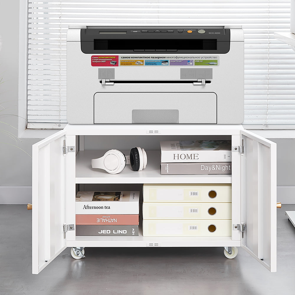 Office furniture Copier Cabinet white mobile pedestal file Printer Stand - Korvel