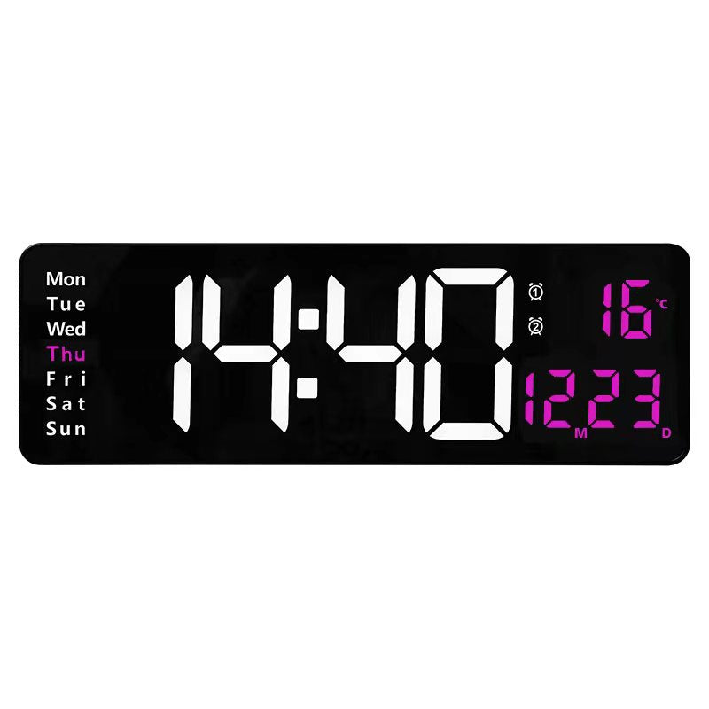 Large LED Digital Wall Clock with Remote Control