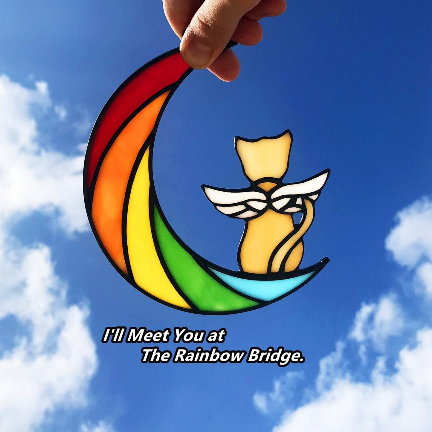 Cat enthusiast commemorative gift cute cat acrylic flat home window wall outdoor decoration pendant - Korvel