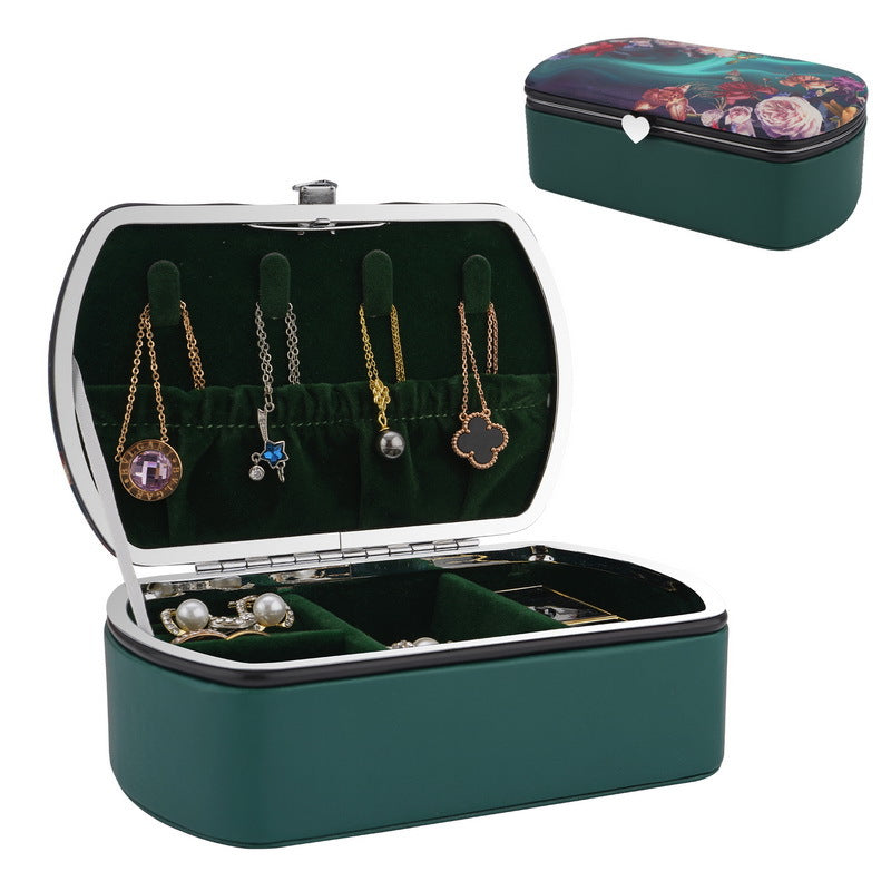Simple Printed Home Desktop Jewelry Storage Box - Korvel