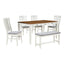 Conjunto de Mesa de Comedor de Madera de 6 Piezas TOPMAX de Estilo Mid-Century