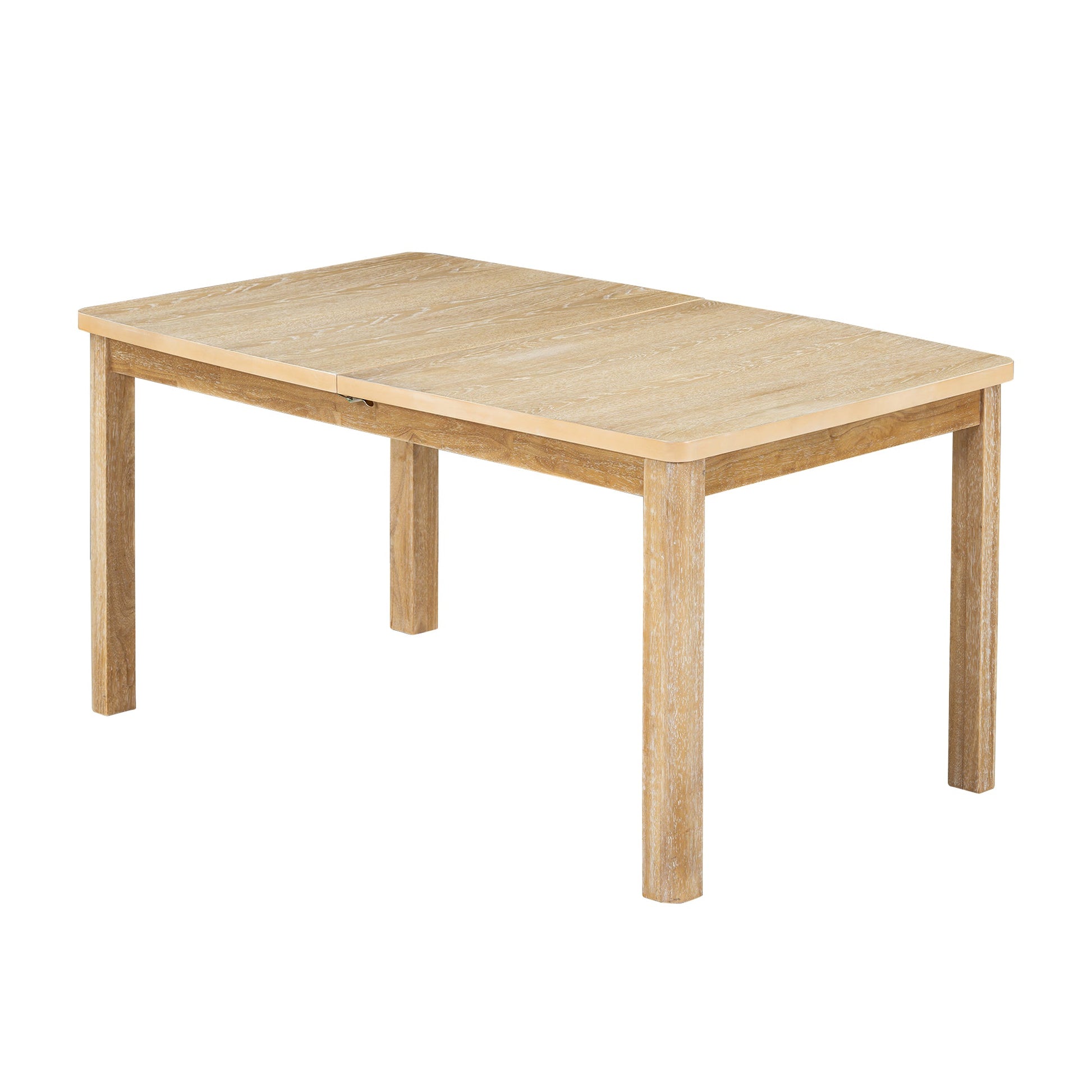 TOPMAX expandable 84 inch dining table set with 24 inch detachable leaves, 6 armless chairs and 2 armchairs  9 pieces natural - Korvel