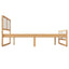 Modern Style Queen Size Solid Wood Platform Bed for Kids, Teens, Adults, No Need Box Spring, Walnut and White - Korvel