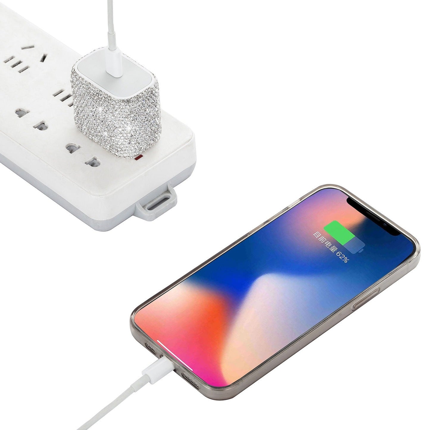 Diamond Studded PD20W Fast Charging Adapter for Apple Devices