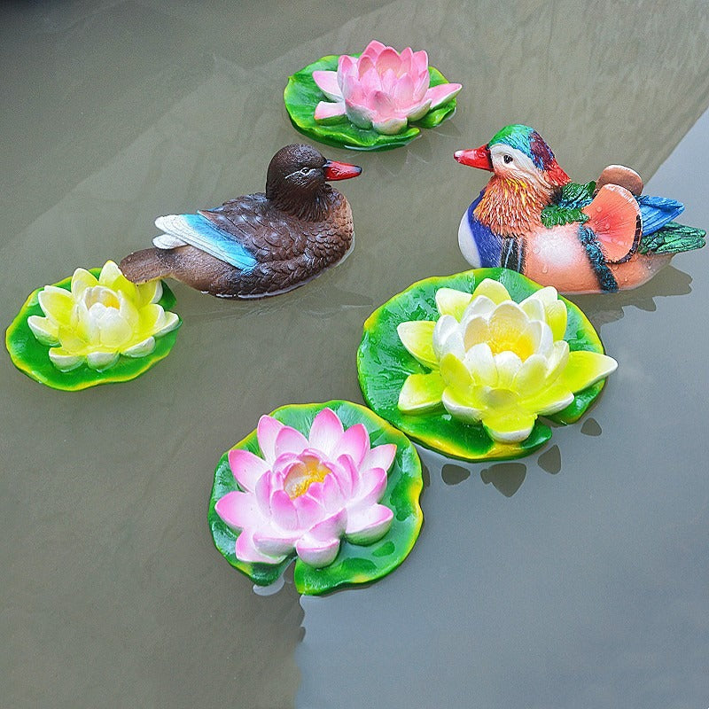 Floating Mandarin Duck Landscape Resin Decoration - Korvel