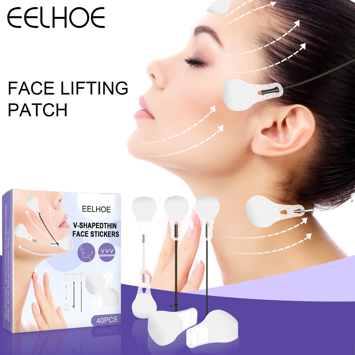 EELHOE EELHOE V Shape Thin Chin Muscle Lift To Eliminate Swelling And Shaping Patch Facial Skin Tightening And Shrinking Patch - Korvel