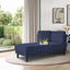 65" Mid-Century Modern Linen Fabric Corner Lounge Chair, Upholstered Indoor Chaise Lounge Solid Wood Sofa Bed for Bedroom - Korvel