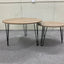 27.56'' Round Nesting Coffee Table Set of 2, Circular Nesting End Table Set  Sturdy Metal Base for Living Room, bedroom, Brown - Korvel