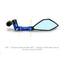 Universal CNC Aluminum Motorcycle Handlebar Rear View Mirrors Blue Anti-glare Mirror for Honda Yamaha Suzuki Scooter ktm - Korvel