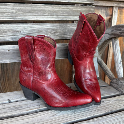 Ariat Women's Red Maggie Short Boots - Stylish & Durable - Korvel