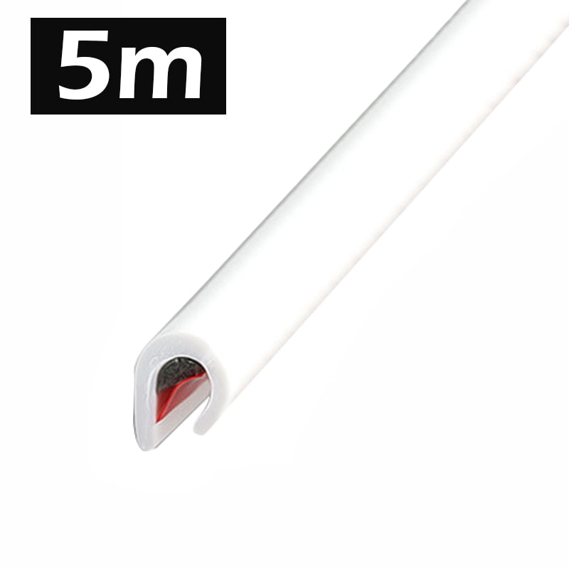 5M/10M Car Door trips Rubber Edge Protective Strips Side Doors Moldings Adhesive Scratch Protector Vehicle For Cars Auto - Korvel