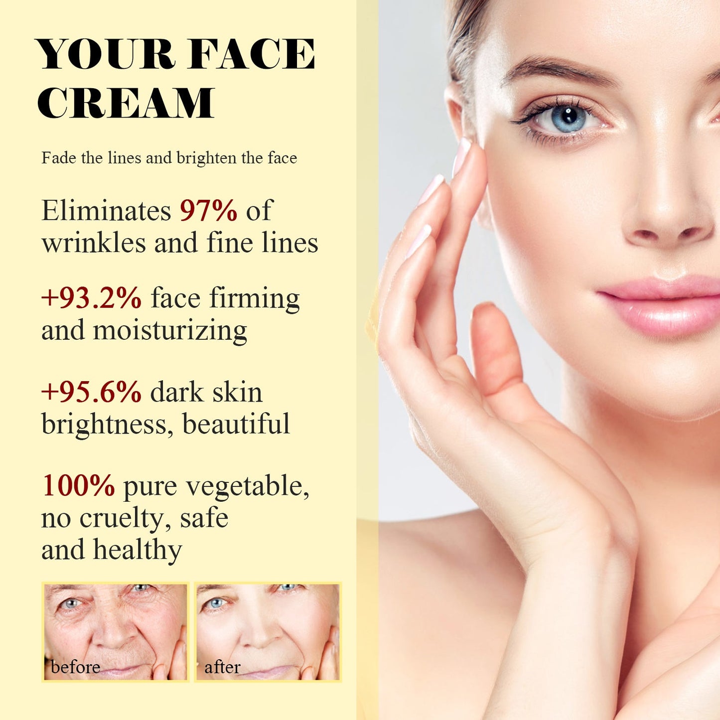 Deep Anti-Wrinkle Cream Anti-Aging, Lightening Spots And Fine Lines, Firming And Brightening Skin Moisturizing Cream - Korvel