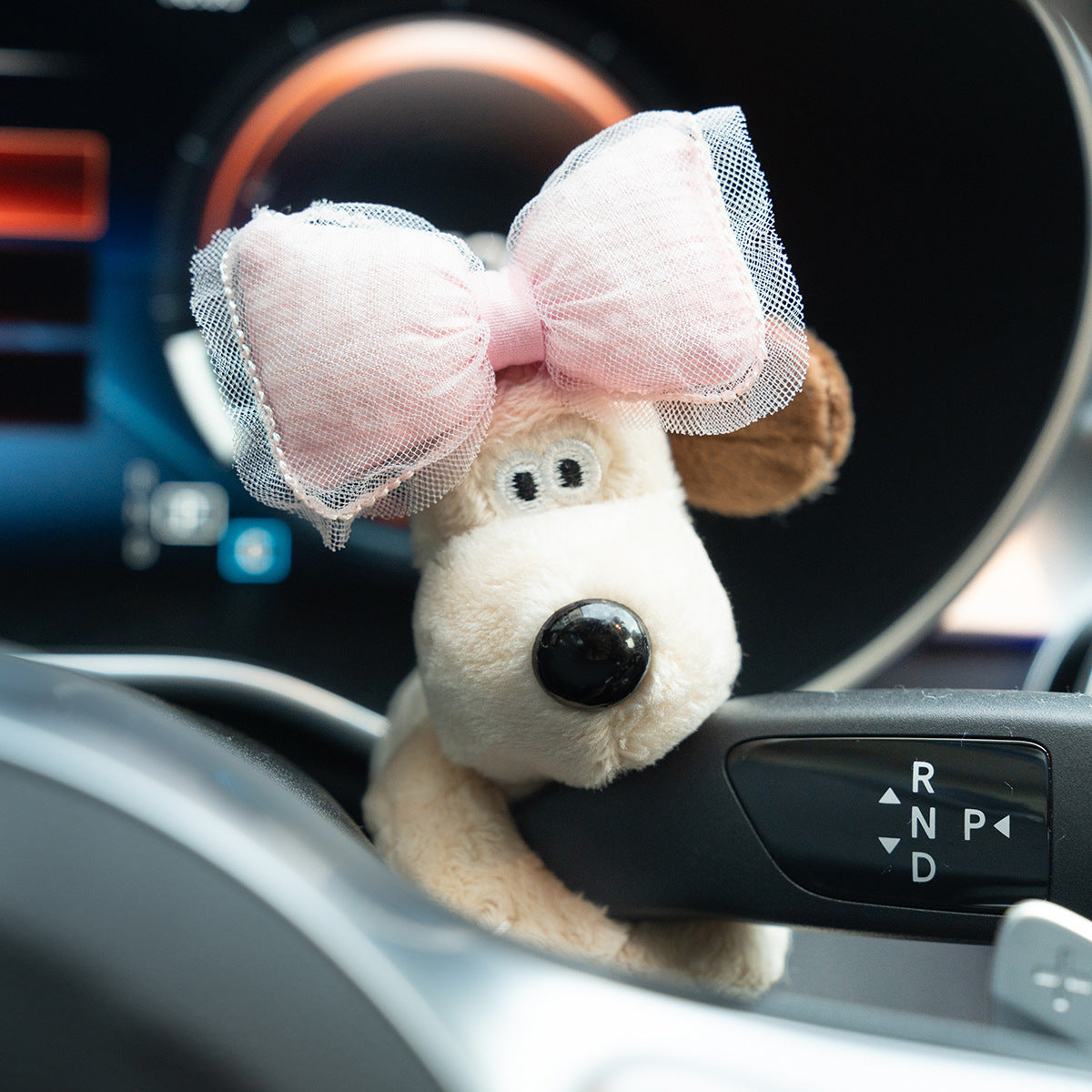Adorable Adorno de Perro de Peluche para Decoración del Interior del Coche