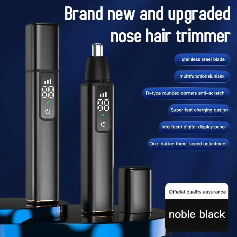 Portable LED Display Nose Hair Trimmer with USB Charging