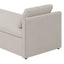 Fauteuil-lit moderne beige avec tiroirs de rangement