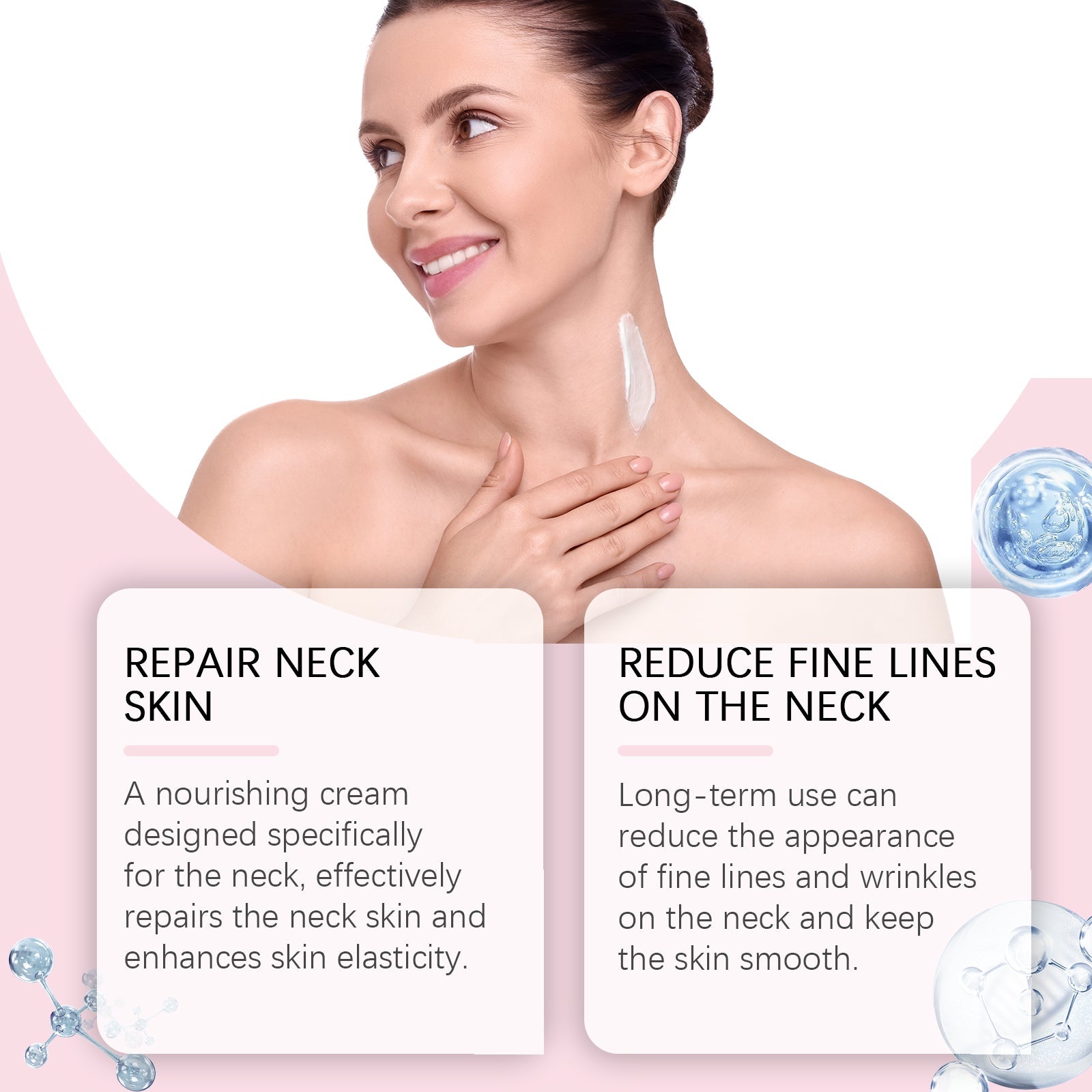 Collagen Neck Cream, Moisturizing And Nourishing Neck Skin Care Firming Massage Moisturizing Neck Cream - Korvel
