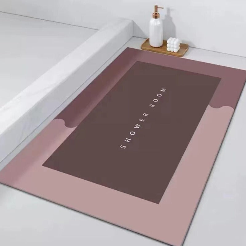 Soft cushion floor mat absorbent foot mat bathroom non-slip quick-drying toilet door carpet bathroom door mat - Korvel