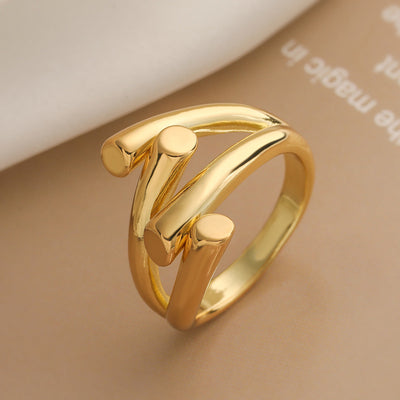 Simple and personalized smooth irregular geometric ring for women niche and versatile ring - Korvel