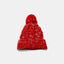 Contrast Cable-Knit Hat with Pompom - Korvel