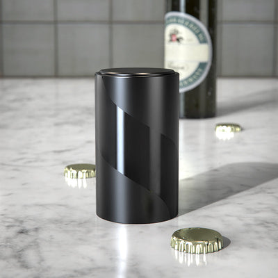 Push Type Beer Bottle Opener Black Mini Time Saving And Labor Saving Beer Bottle Opener Can Open The Lid With One Press - Korvel