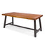 Carlie Outdoor Dining Table with Rustic Metal Legs