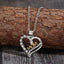Alloy Inlaid Zircon Heart Pendant Necklace - Korvel