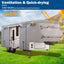 Umbrauto 5th Wheel RV Cover Upgraded 7 Layers Top Anti-UV Waterproof Breathable Camper Covers - Korvel