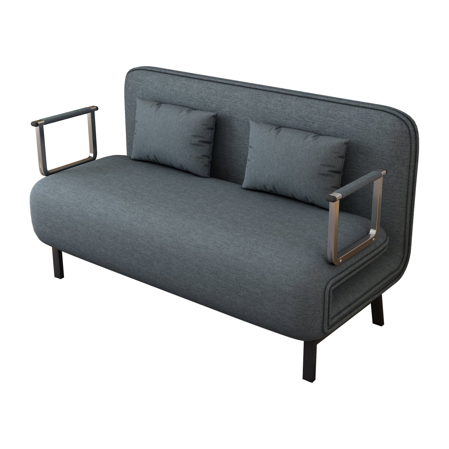 55″ Convertible Chair Bed Tri-Fold Sofa Bed with Adjustable Backrest & Pillow - Korvel