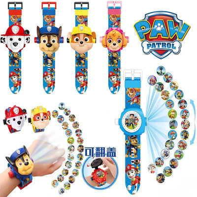 Paw Patrol 3D Projection Digital Watch & Action Figures Set