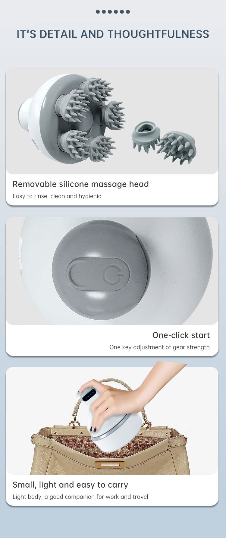 Electric Head Massager for Relaxation and Stress Relief