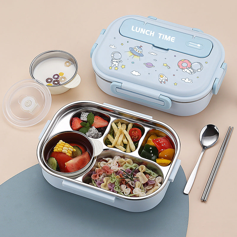 Cartoon cute sealed 316 stainless steel compartment insulation lunch box lunch box - Korvel