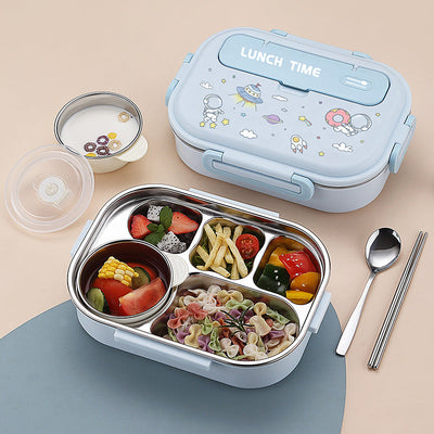 Cartoon cute sealed 316 stainless steel compartment insulation lunch box lunch box - Korvel