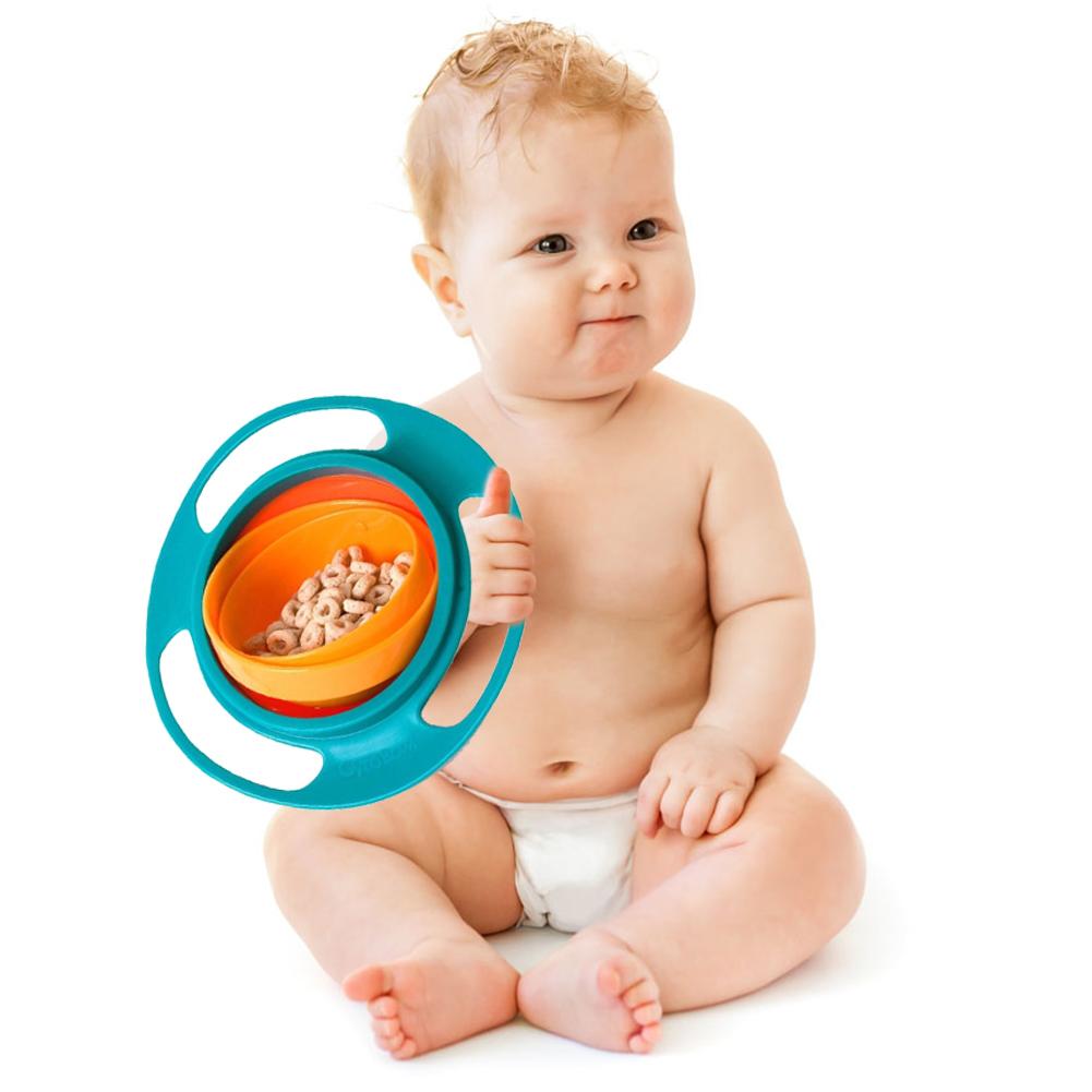 Baby Feeding Dish Cute Baby Gyro Bowl Universal 360 Rotate Spill-Proof Bowl Baby Food Feeding Boxes - Korvel