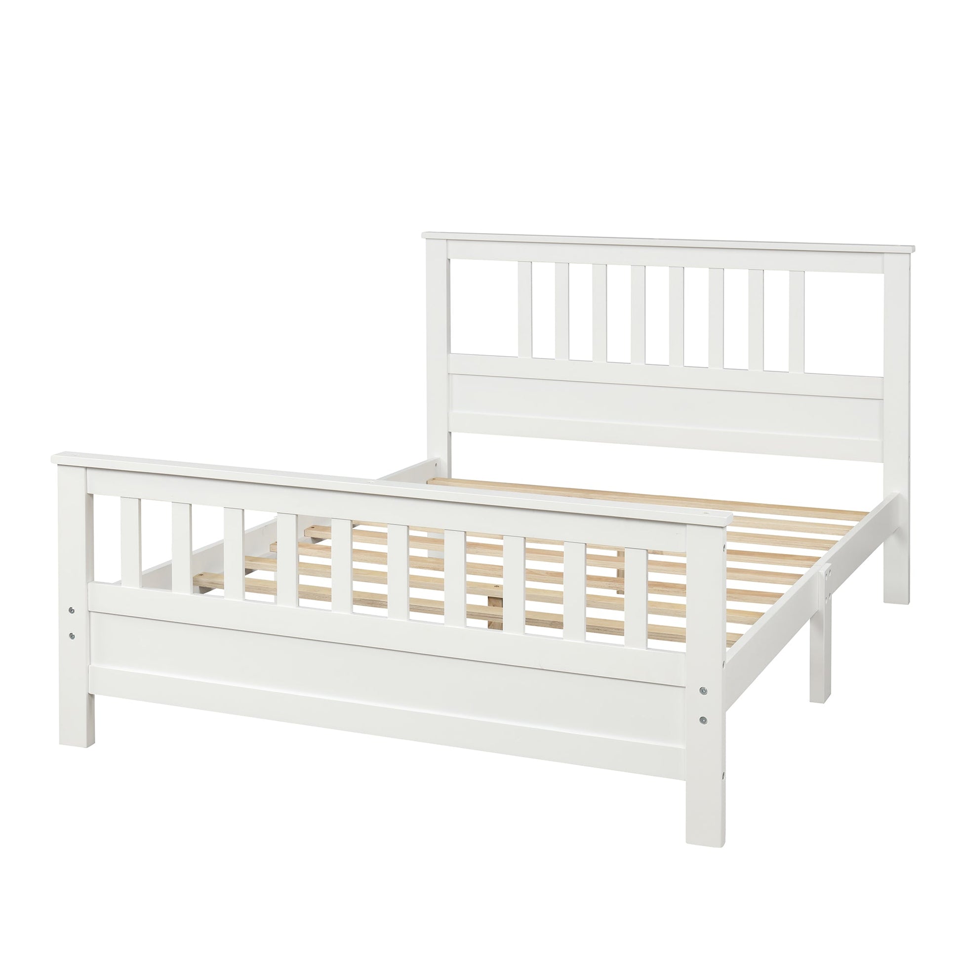 Wood Platform Bed with Headboard and Footboard  Full - Korvel