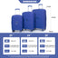 Expandable Hardshell Suitcase Double Spinner Wheels PP Luggage Sets Lightweight Durable ,3-Piece Set (20/24/28) ,Navy - Korvel