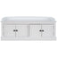 TREXM Storage Bench with Adjustable Doors and Padded Shoe Stand