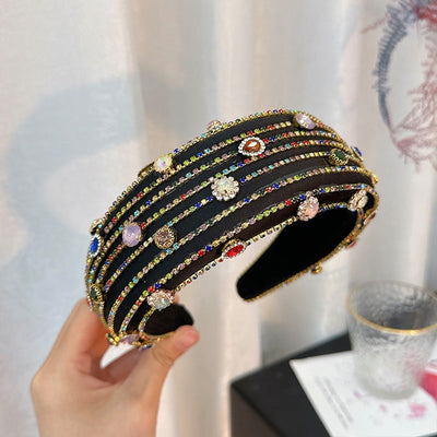 Baroque Wide Brimmed Diamond Headband