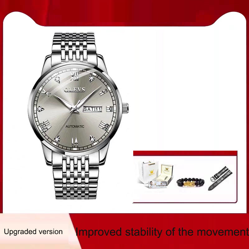 Montre mécanique automatique entièrement automatique pour homme avec lumière nocturne