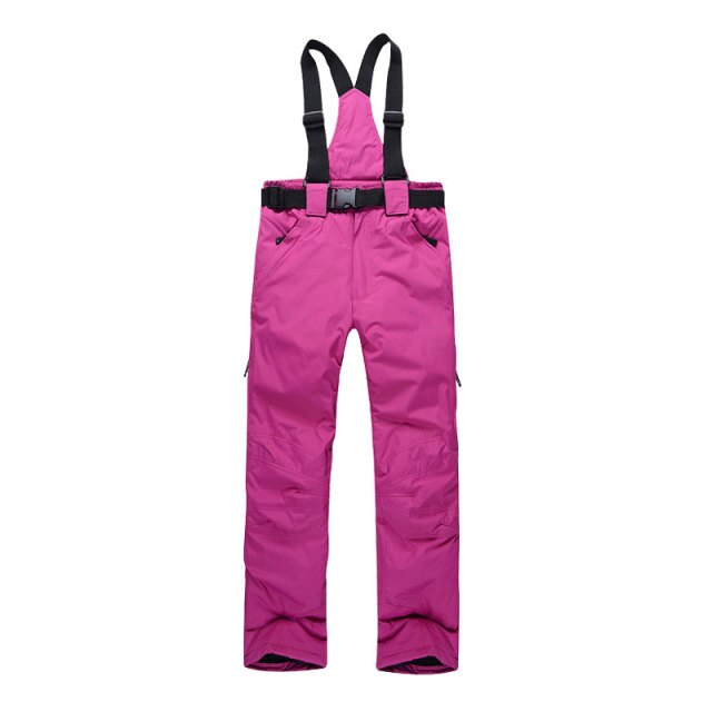 Women Men Ski Pants Brands Outdoor Sports Suspenders Windproof Waterproof Trousers - Korvel