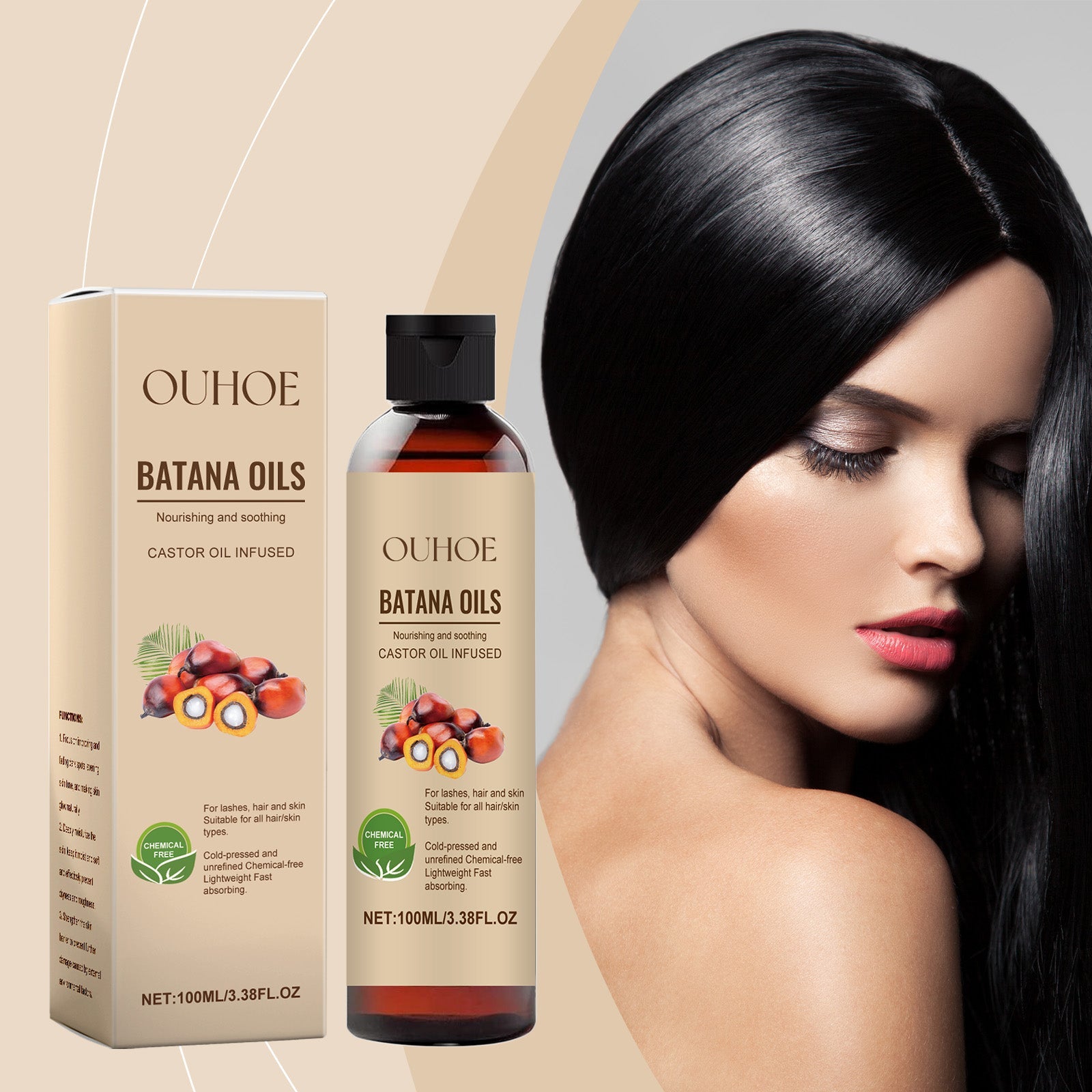 Batana Castor Oil Nourishes Scalp And Restores Dry Hair - Korvel