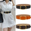 Ceinture décorative large en cuir de vache pour femmes