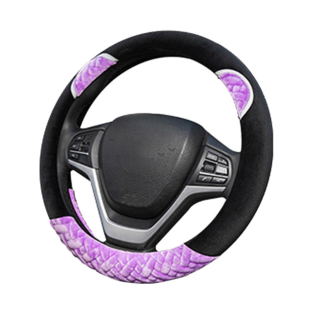 Funda de Volante de Coche de Cartoon de Felpa - Cómoda y Transpirable
