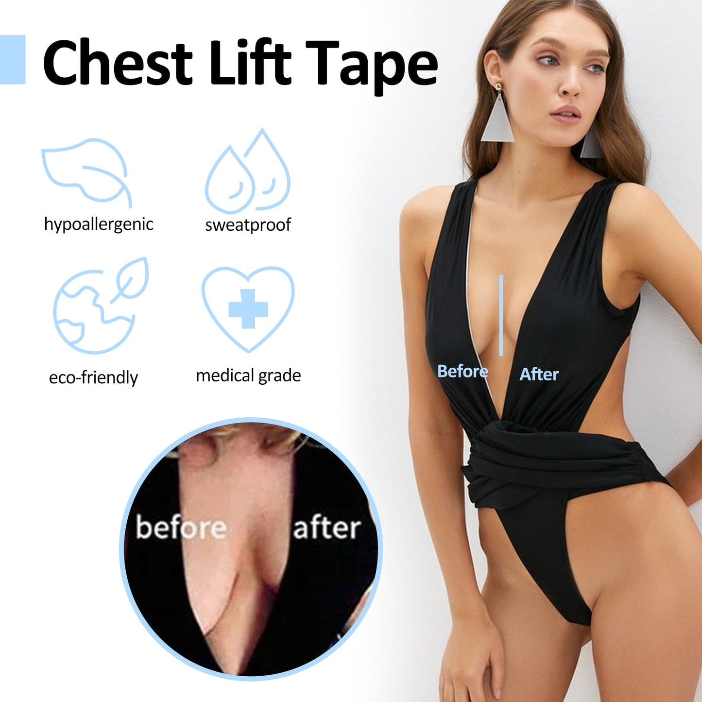 Breast Care Patch Invisible Bra Patch Care Anti-Slip Bump And Tuck Underwear Patch - Korvel