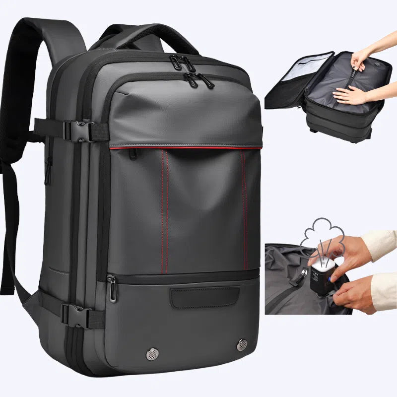Men's Backpack Business Travel Backpack Large Capacity Expansion Multifunctional Vacuum Compression Backpack for Men - Korvel