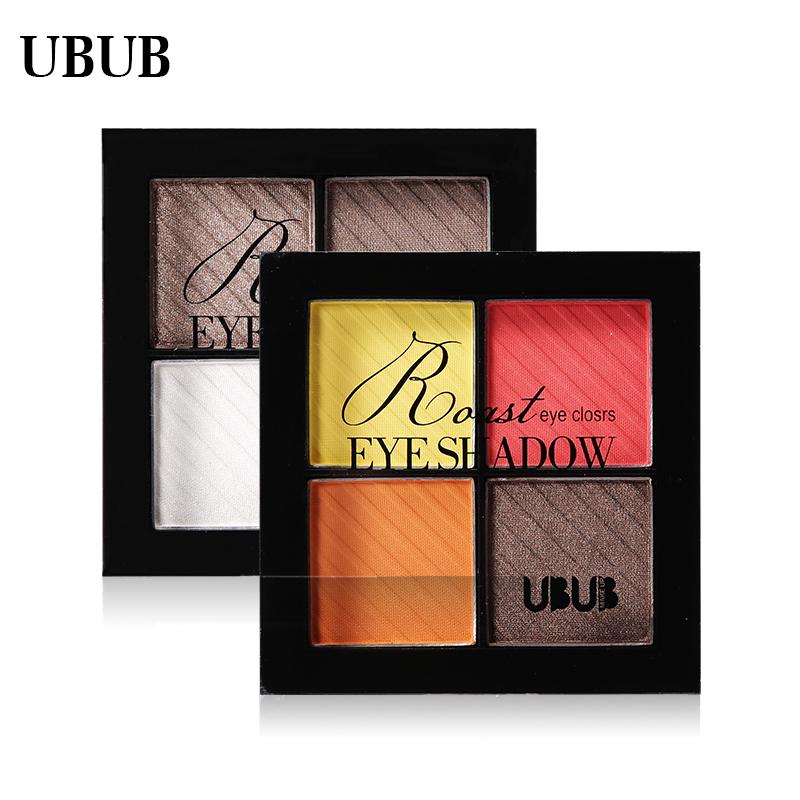 UBUB 4 Colors Eyeshadow Shimmer Natural Eyeshadow  Matte Nude Metallic Earth Color Eye Shadow Beauty Makeup Palette - Korvel