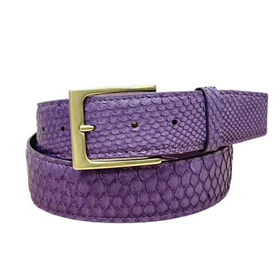 Premium Purple Python Full Skin Belt