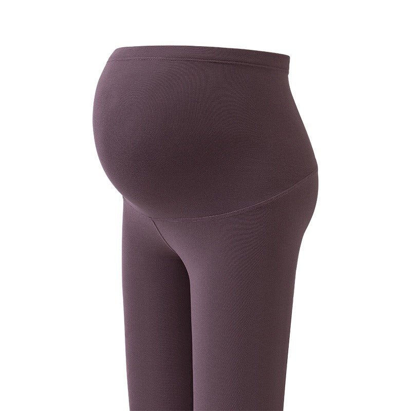 Pregnant Women's Shark Pants Do Not Drop Off Leggings Double Sided Brushed Large Size 100kg High Waist Hip Lifting Barbie Pants - Korvel